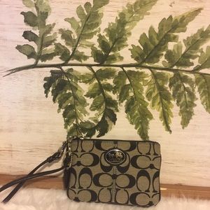 Coach monogram wristlet